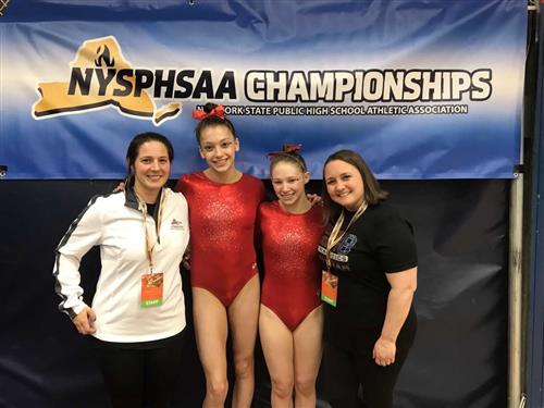 A. Mastrototaro and S. Sirota with Coach Ruppert and Coach Orfini 